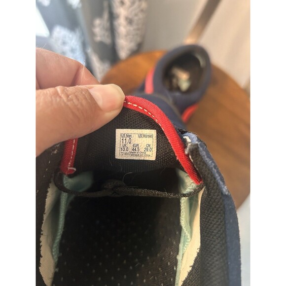 Men’s VANS Casual Sneakers Old Skool Style Dress Blues With Red Accent Size 11 - Picture 4 of 5